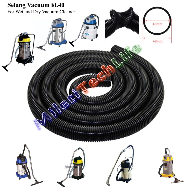 Selang Vacuum id40 flexible EVA for Vacuum Cleaner 30Liter 60Liter 80L 90L Krisbow Alphalux dll