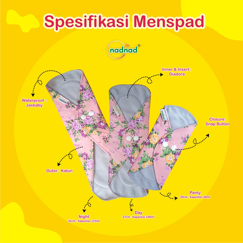 Menspad Night NadNad by Sakina Pembalut Kain Cuci Ulang Murah ECER