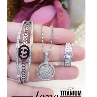 TiTanium set perhiasan wanita p639