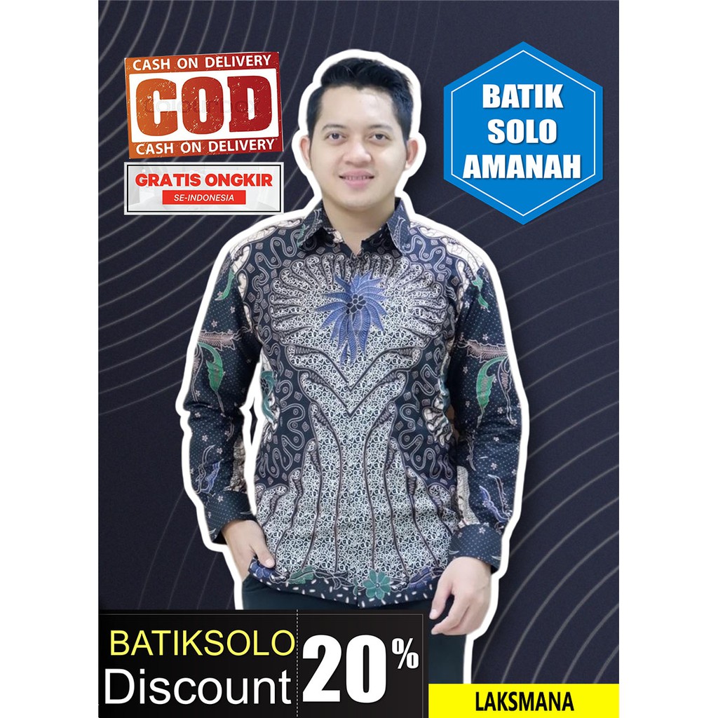 LAKSMANABATIK INDONESIA KEMEJA BATIK PRIA SOLO LENGAN PANJANG LAPIS FURING ATASAN PREMIUM MODERN KATUN HALUS DAMARLANGIT NISWARA CENDRAWASIH PEKSI JAYA PEKSI DWIPO JOKOWI WAYANG SELING LASEM GURDO ABRIT PANDU AJI ASWOTOMO BIMA BATIK SOLO AMANAH BATIKSOLO