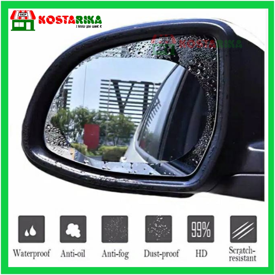 Stiker Anti Air Embun ScreenGuard Kaca Spion Mobil Fog RainProof Anti Fog Film