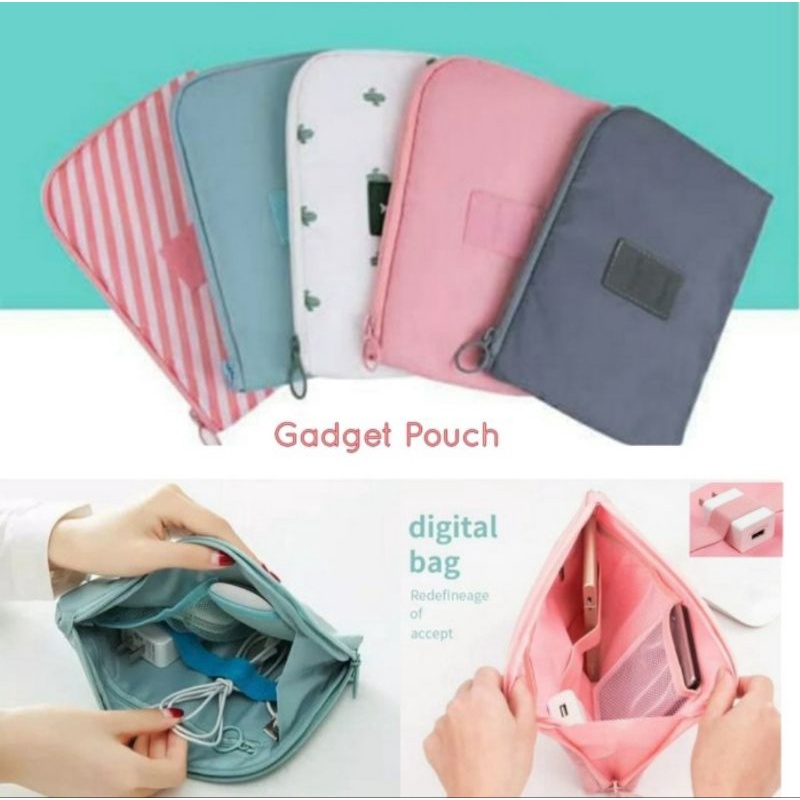 Gadget Pouch / Dompet Hp-Charger-Cable-Adaptor/ Dompet Multifungsi