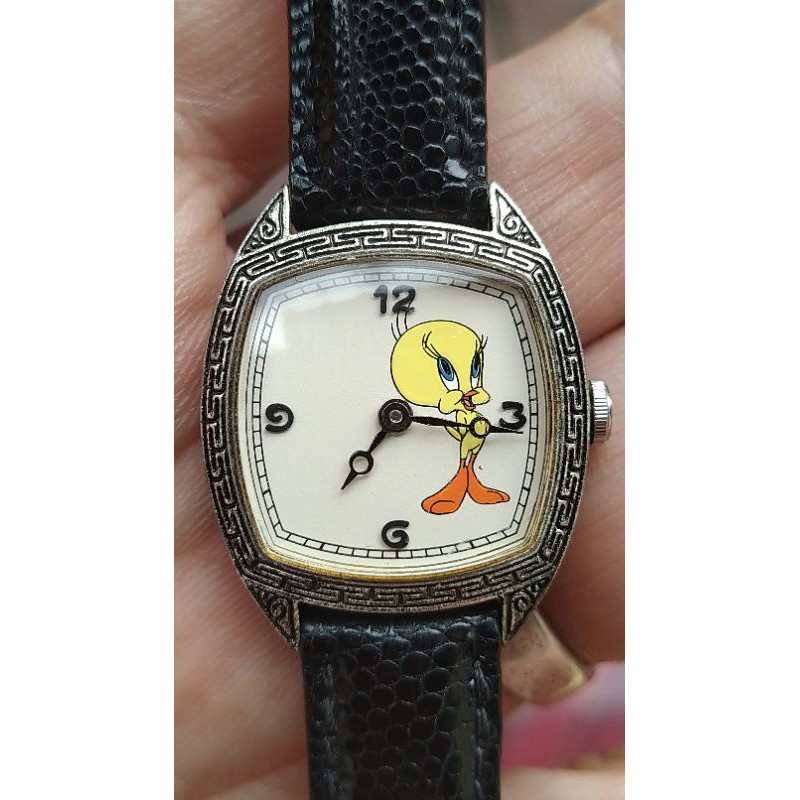 jam tangan warner bross tweety caracther second bekas original