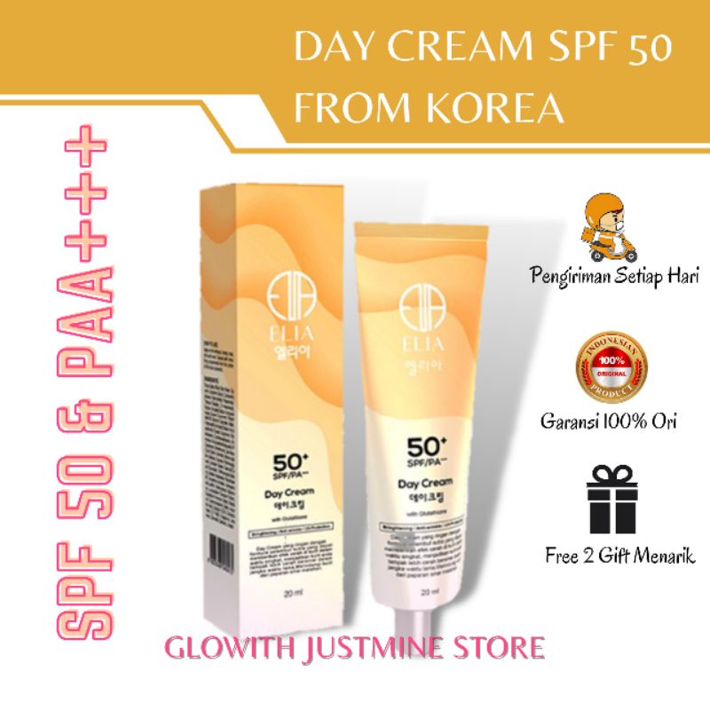 Day Cream Elia Sunscreen Korea SPF 50+ PAA+++ Instan Glowing