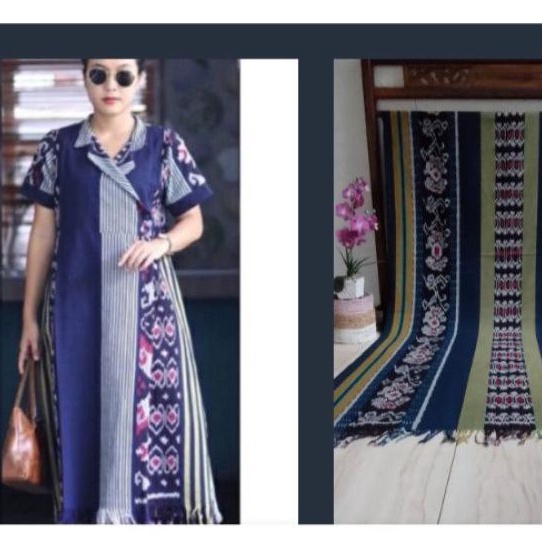 dress tenun Troso navy