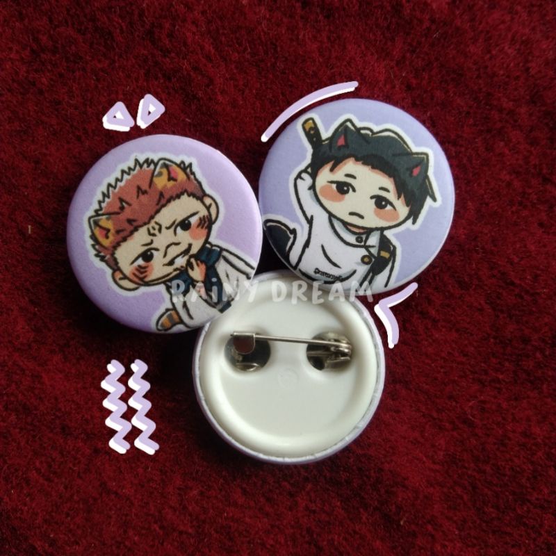 MINI PIN FANMERCH ANIME JUJUTSU KAISEN RYOMEN SUKUNA OKKOTSU YUUTA