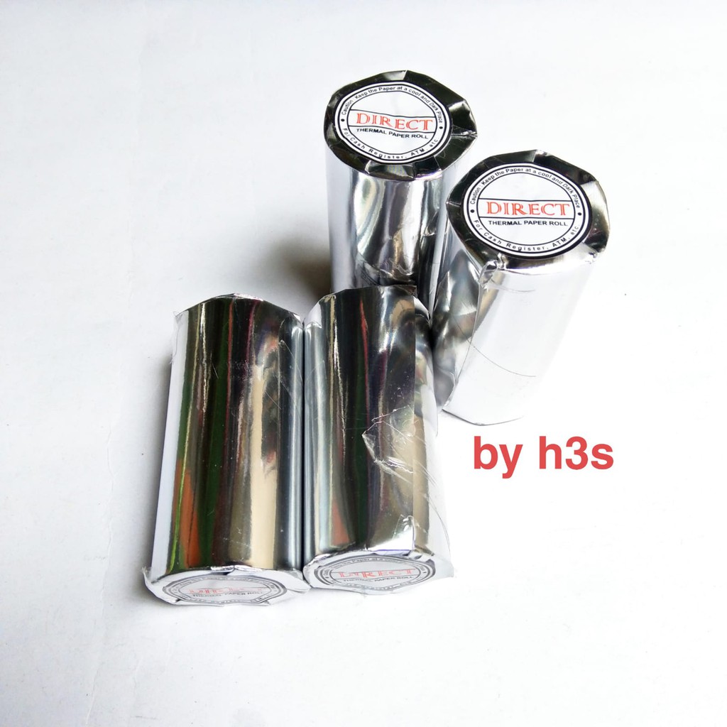 

Kertas Struk Kasir Thermal uk.80 x 40 mm Coreless 1 pack/10 roll