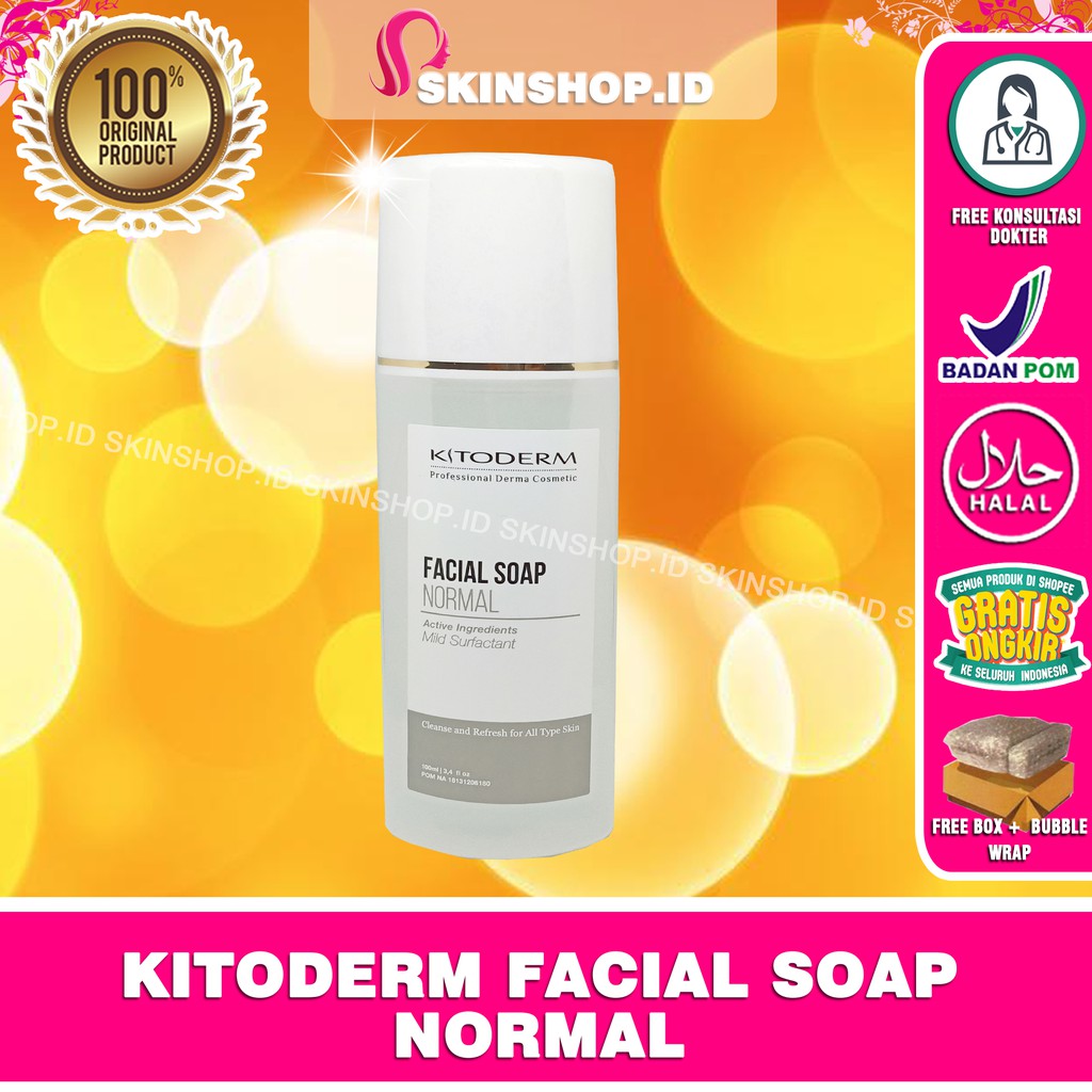 Kitoderm Facial Soap Normal 100ml Original / Pembersih Wajah Kulit Normal BPOM Aman