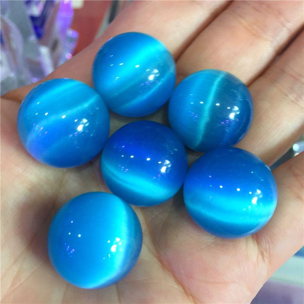 Quinton Colorful Cat Eye Sphere Vase Filler Dekorasi Rumah Bola Bulat Kristal Warna-Warni Marble Games Hiasan Penyembuhan Kelereng Kaca