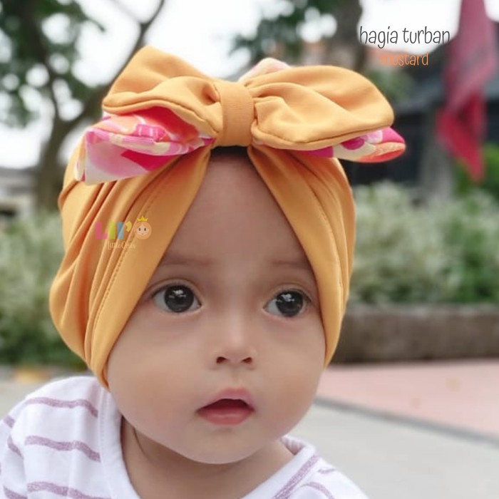 Lil'O Turban Series - Hagia Turban / Topi Anak Balita Cantik 0-2 Tahun