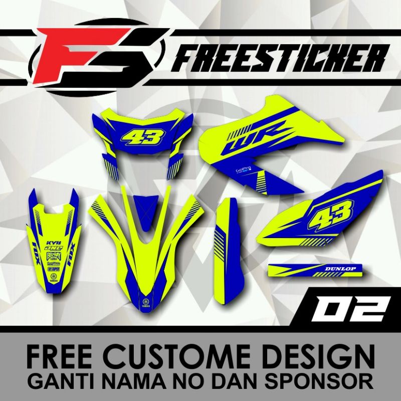 DECAL STICKER WR 155 BLUE STABILO BIRU