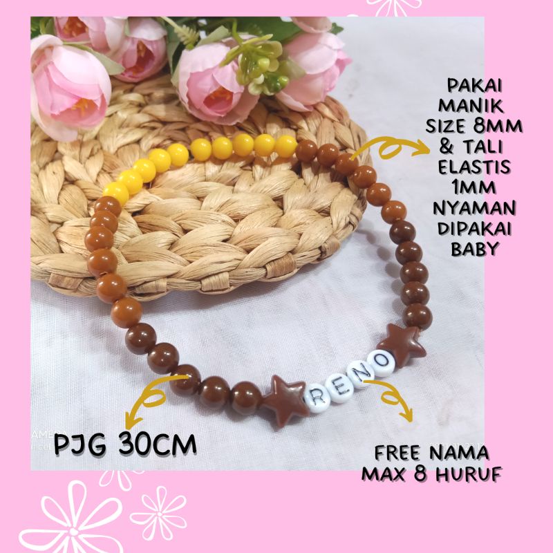 Kalung bayi anak custom nama Kalung baby custom nama kalung manik bayi dan anak kalung manik baby