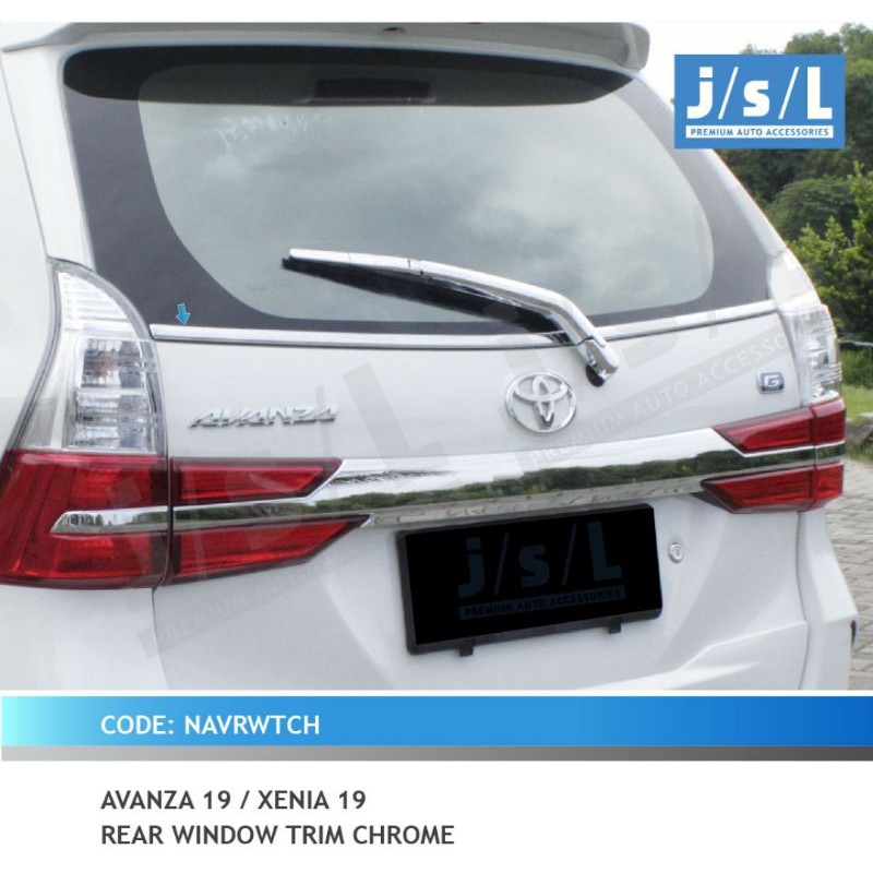 list kaca belakang avanza xenia 2019 chrome jsl