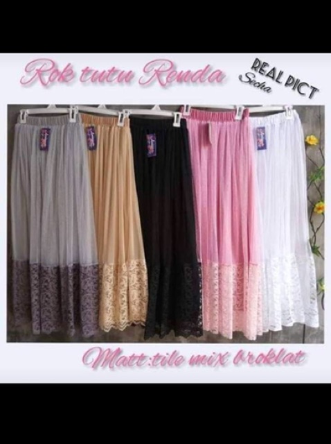 Rok  Tutu skirt burkat / rok tutu panjang / rok tutu renda dewasa