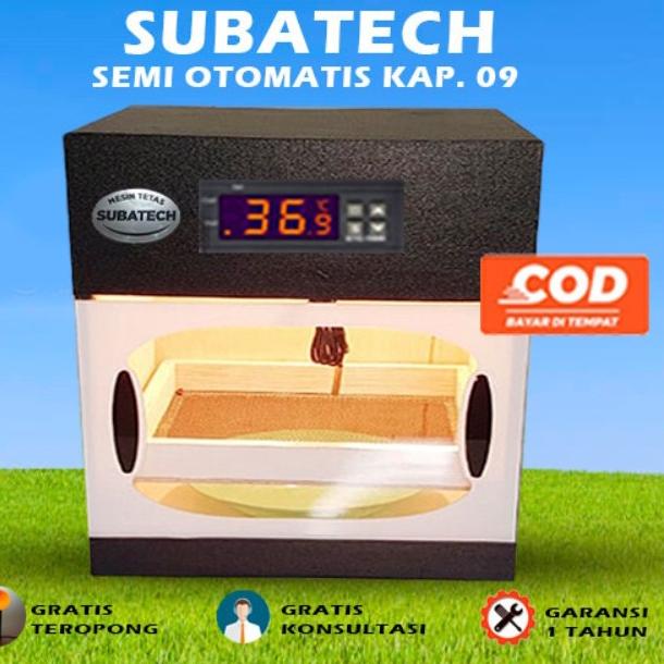 0L7 SUBATECH SO 9 Mesin Tetas Telur Semi Otomatis Mini Penetas Telur Otomatis➵♀ (Ready)Terkini ➵
