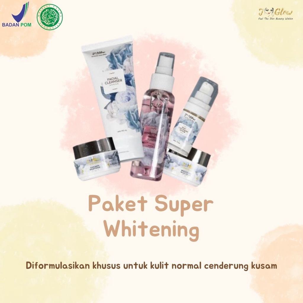 Jglow J glow Skincare Super Whitening Krim Perawatan Kecantikan Pemutih Kosmetik Wajah Glowing BPOM