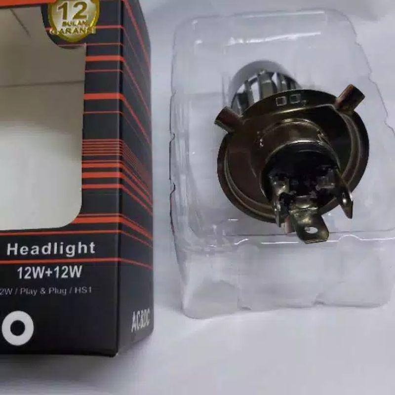 LAMPU LED AYOTO H4 100% ASLI UNTUK MOTOR SCOOPY VIXION CB150R MXKING MEGAPRO BYSON VERSA