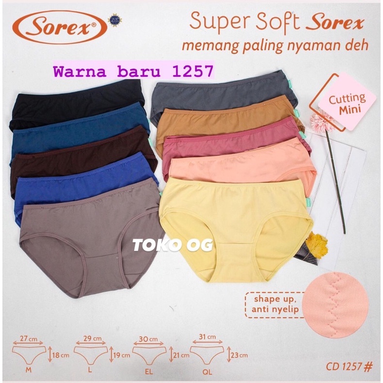 Celana dalam / CD asli sorex 1257 super soft mini M L EL QL