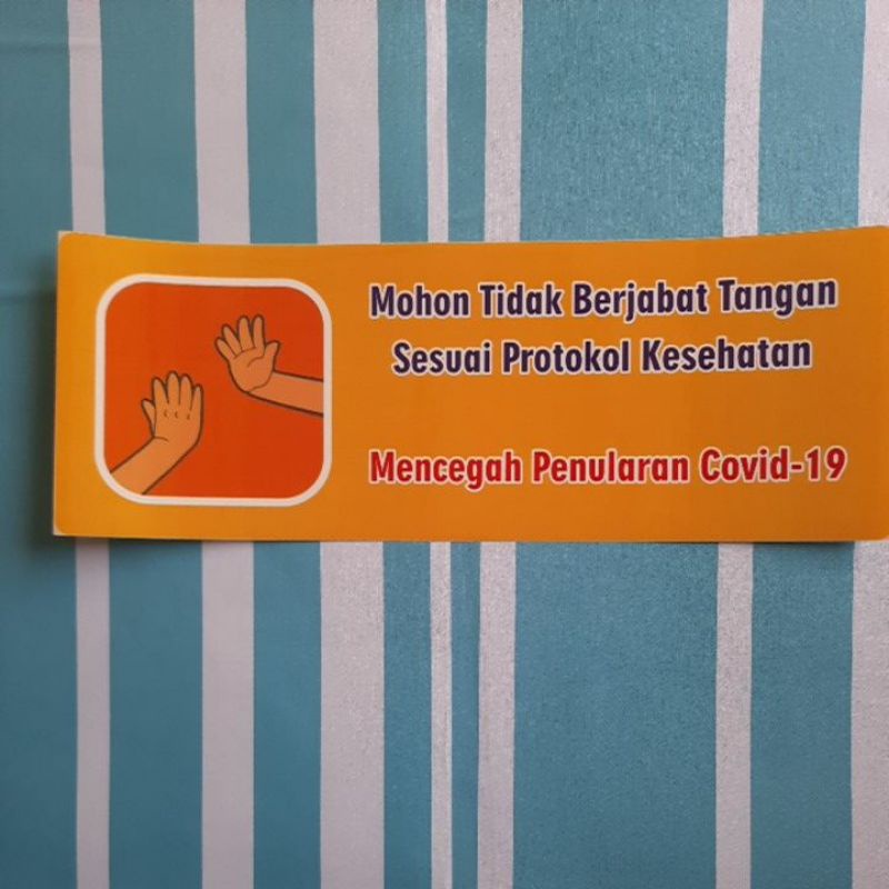 

Stiker Larangan Berjabat Tangan