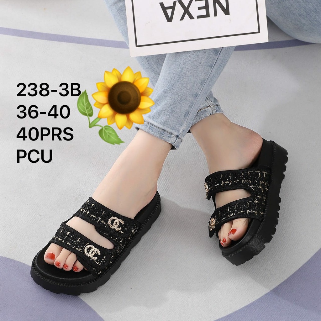 Sandal Tali Jelly Wedges wanita import Terbaru Balance 6688-2