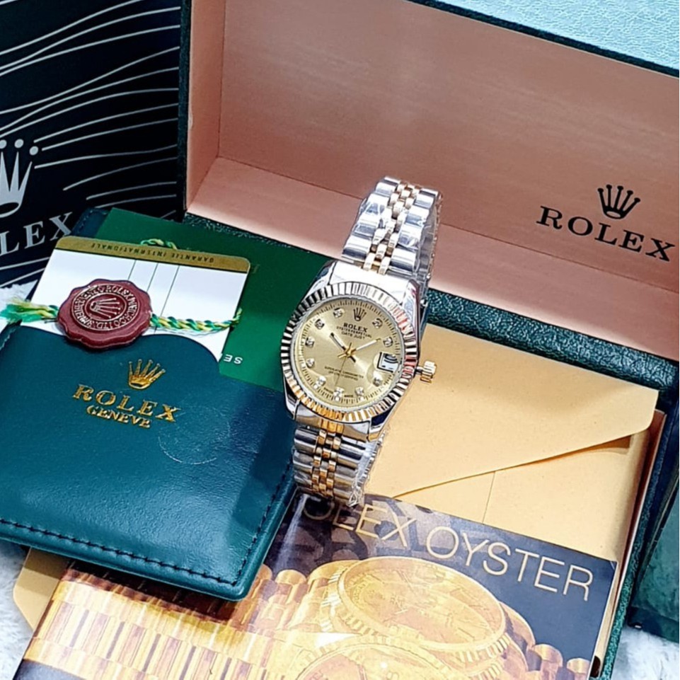 Original BISA COD, Jam Rolex Wanita / Jam Tangan Cewek Rolex, Jam Tangan Rolex Paket Komplit