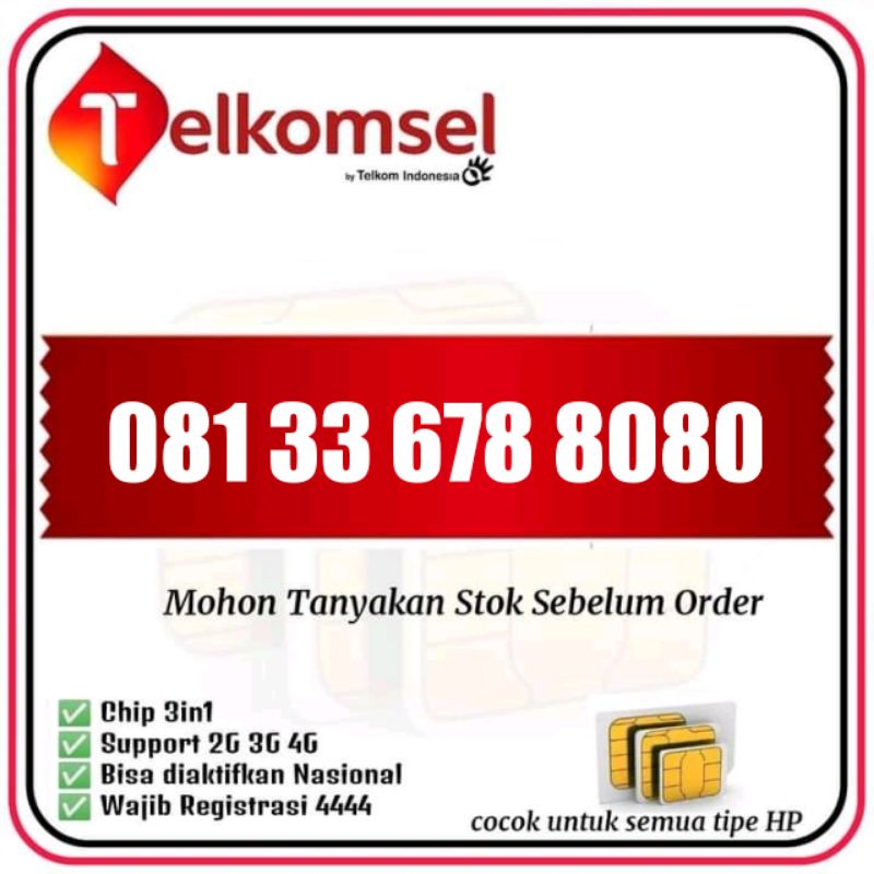 NOMOR CANTIK SIMPATI 678 8080