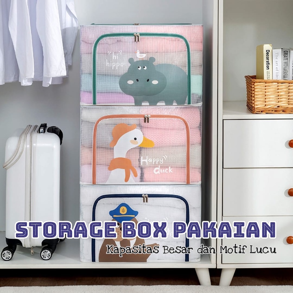 AZ KOTAK PENYIMPANAN PAKAIAN MAINAN / STORAGE BOX LIPAT ANTI LEMBAB