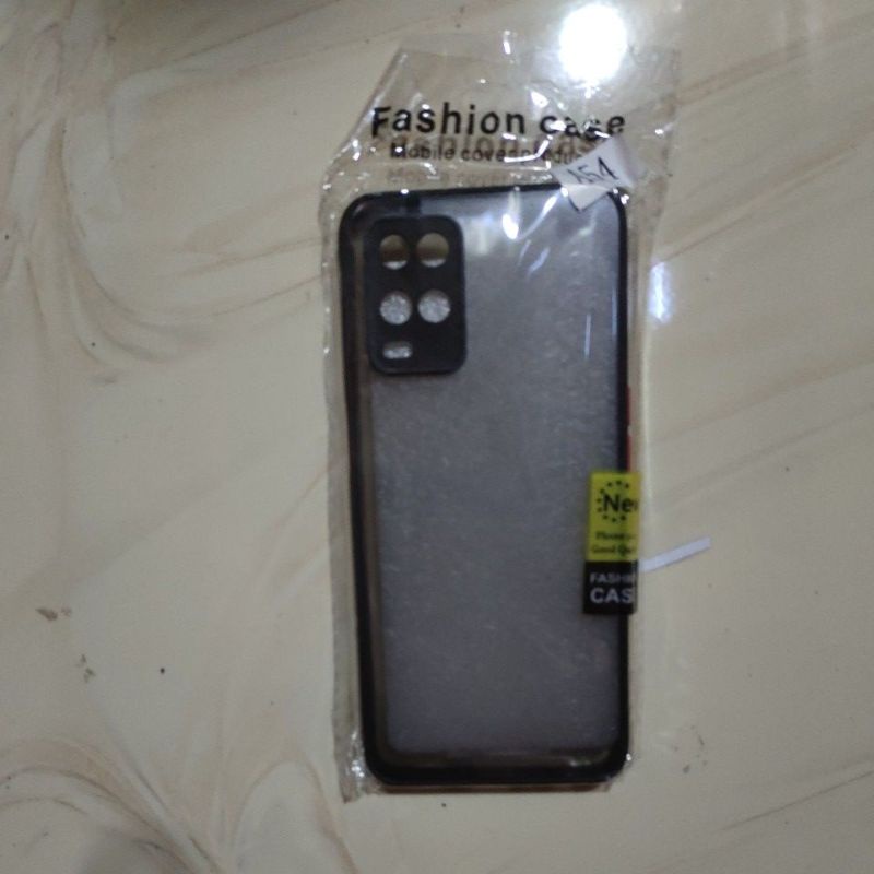 case oppo a54 transparan hitam doff ready stock