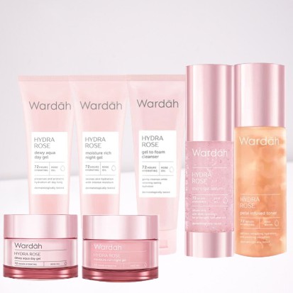 ☘️ CHAROZA ☘️ WARDAH Hydra Rose Cleanser Foam / Day C / Night C / Infused Toner / Gel Serum