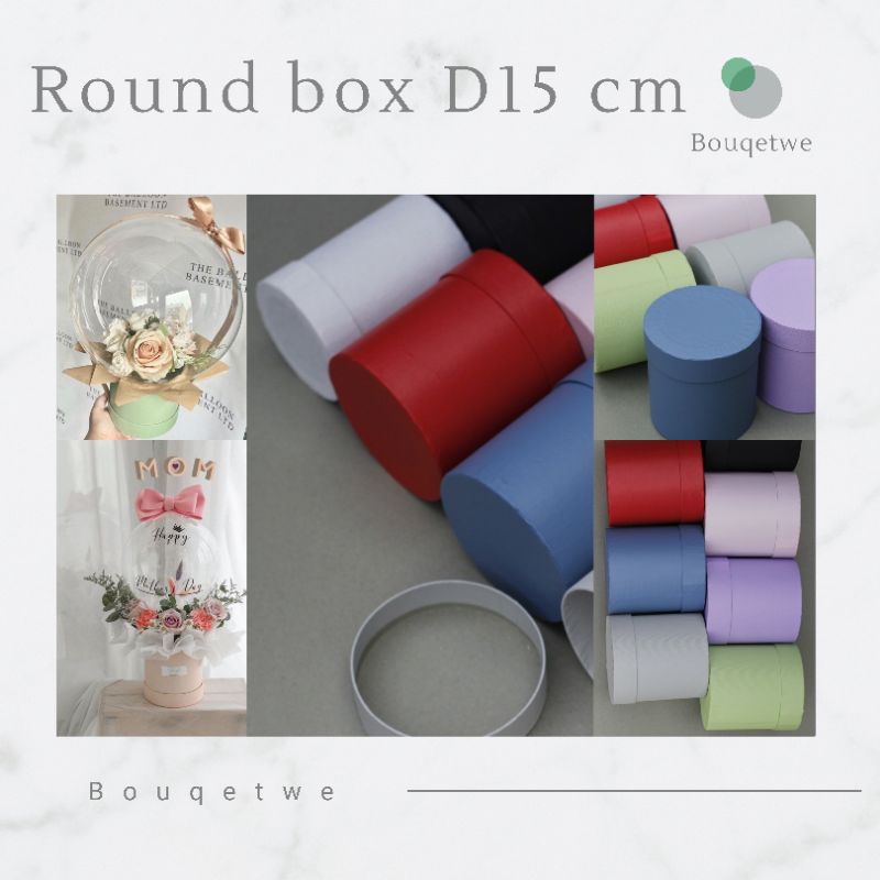 

Mini Round Bloom Box Diamter 15cm/ Bloom Box Bunga / Box Buket Bunga /Box Buket