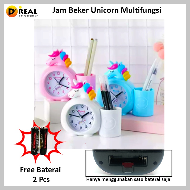 Jam Beker Alarm mini BEEP dan Tempat Pensil Multifungsi Unicorn