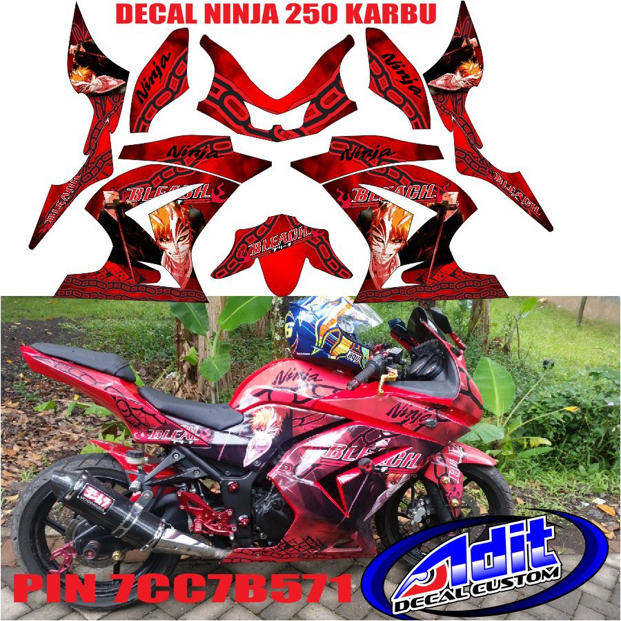 Decal Sticker Ninja 250cc karbu old