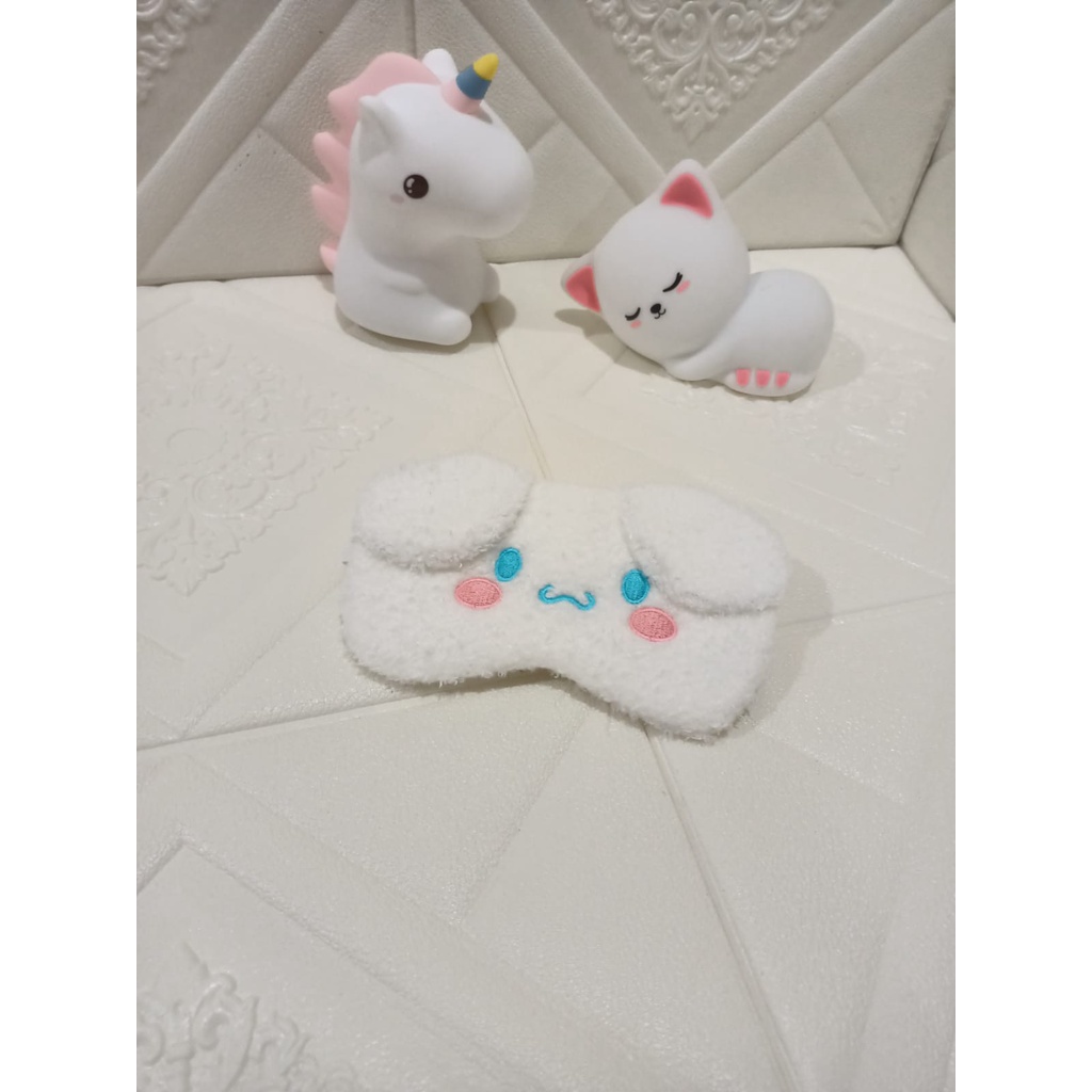 Tutup mata my melody cinnamoroll bahan plush