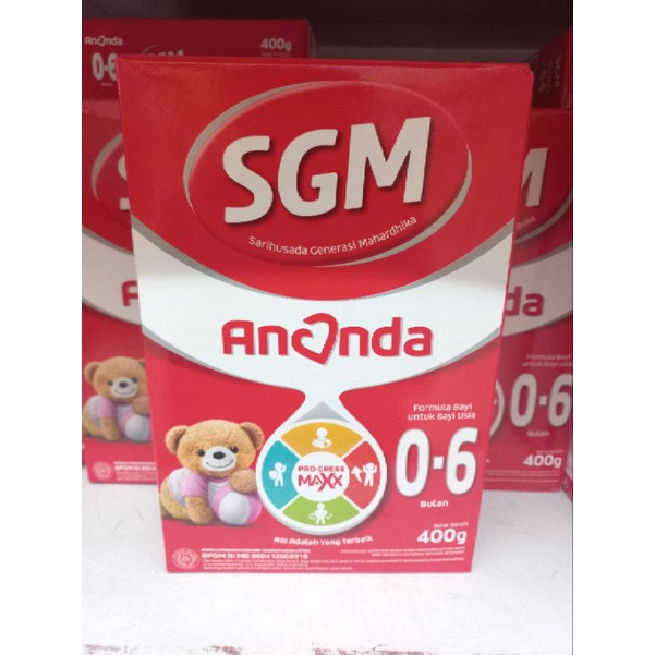 SGM ananda 0-6/6-12 bulan 400 gram susu formula