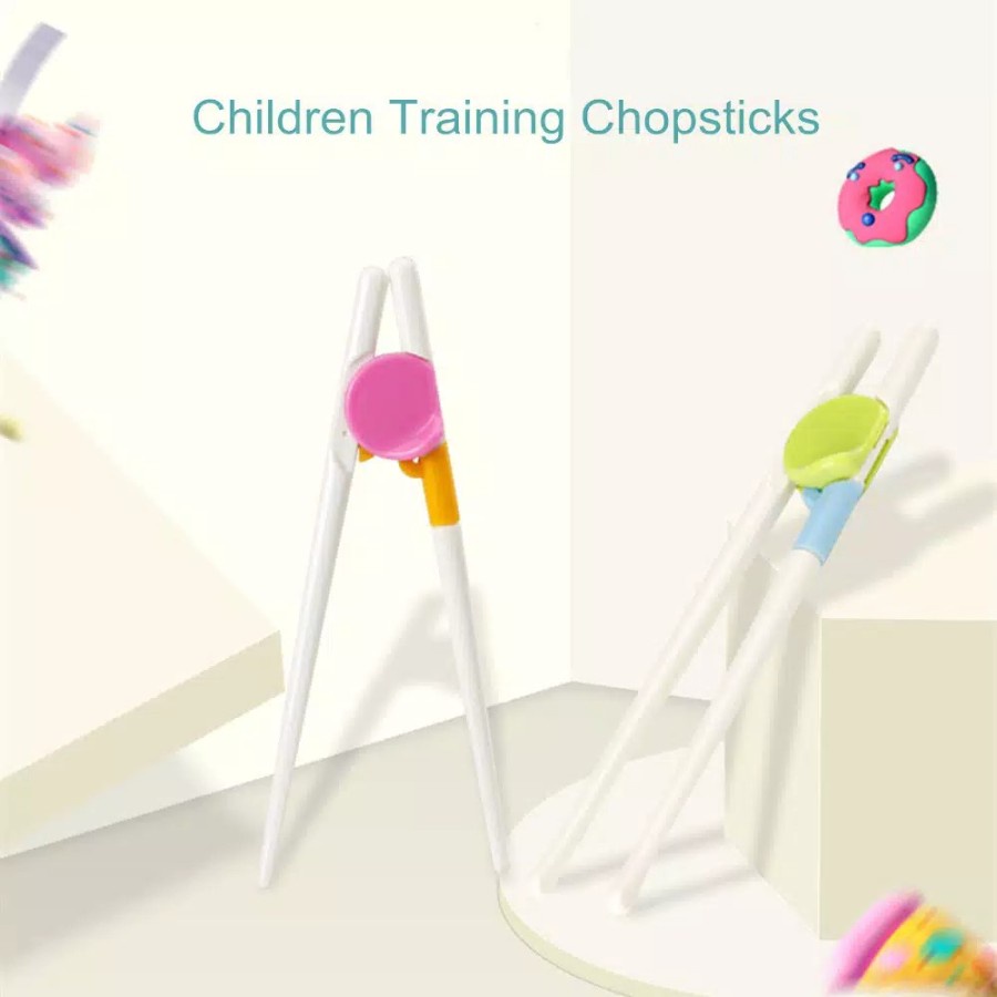 Sumpit Anak Balita Latihan Belajar Makan Training Chopsticks Sumpit Mie Lucu