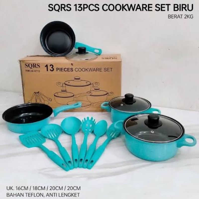 PANCI SET 13 PCS COOKWARE SQRS