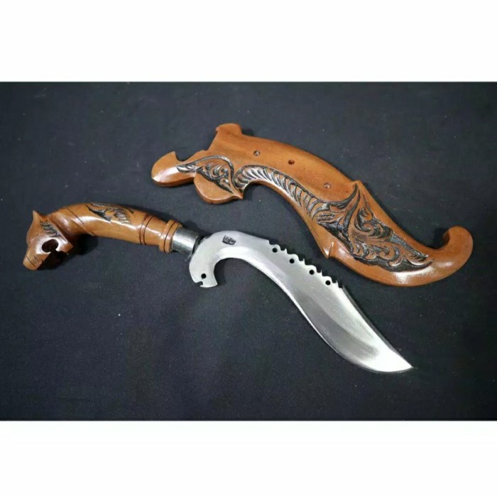 Pisau - Pisau Kujang Baja Per Ukir Mala