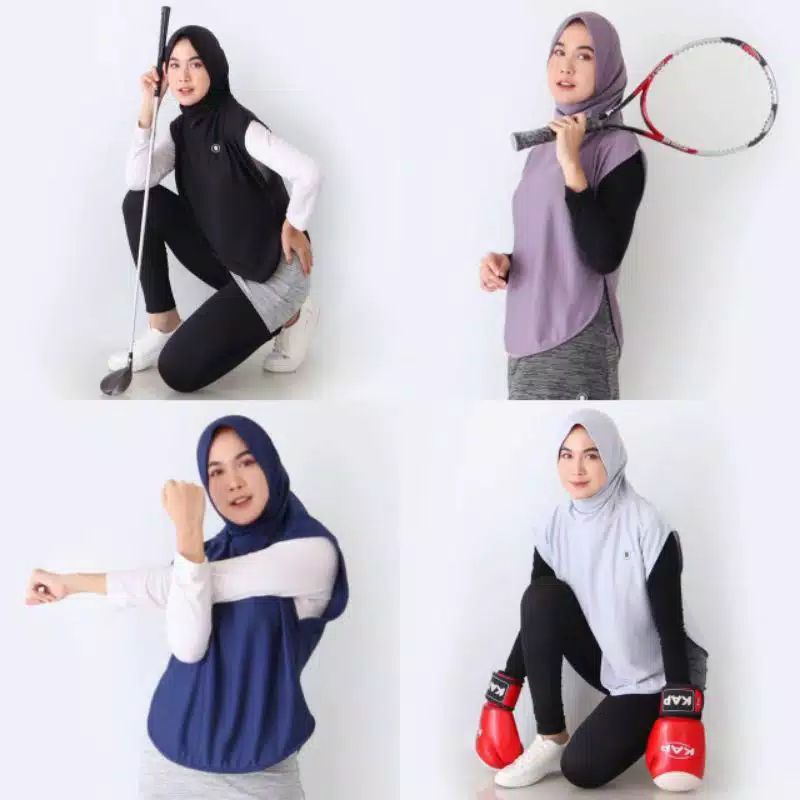 Hijab ootd Hijab Rompi Instan Sporty Full Varla (Hijab Aktifity)