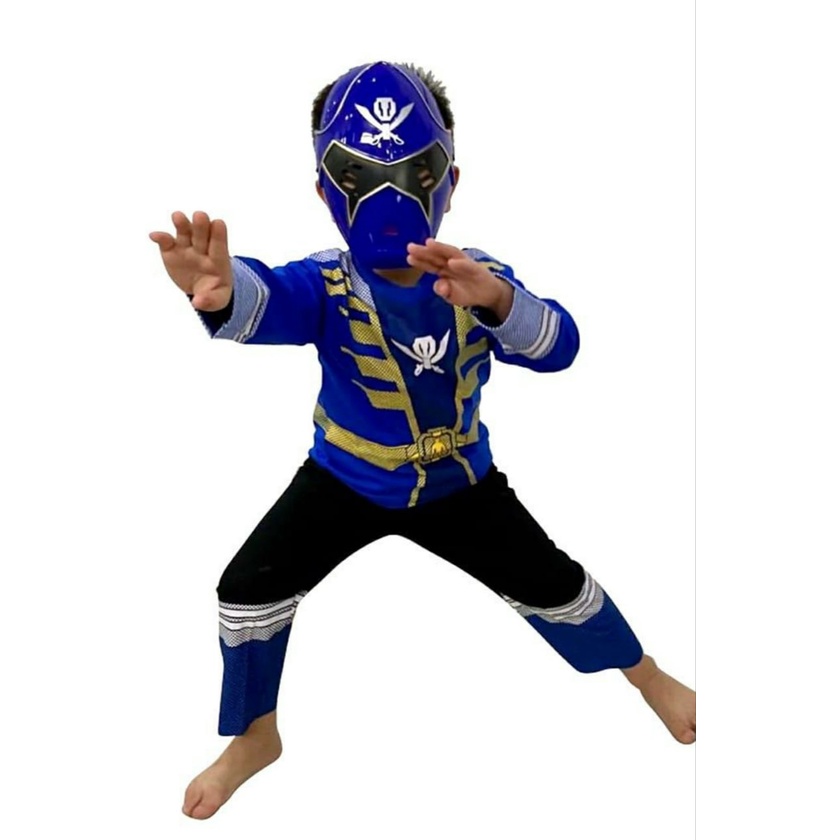 KOSTUM BAJU ANAK POWER RANGERS BIRU UNTUK ANAK 2-10 TAHUN BISA COD