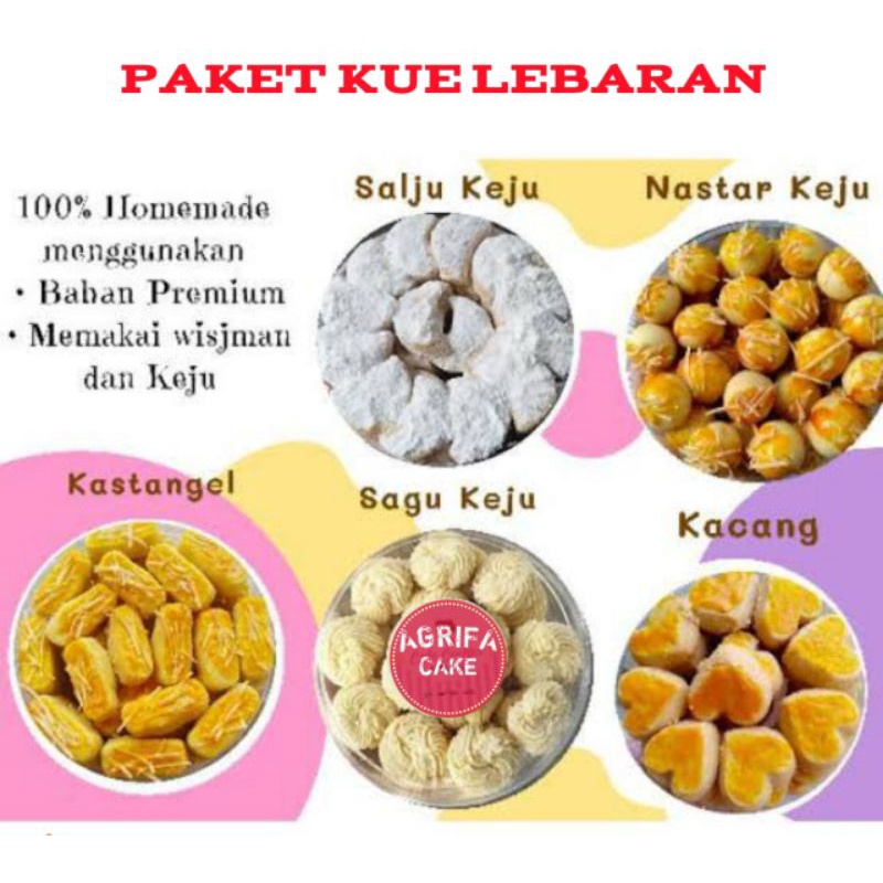 

Paket kue kering lebaran 4 toples campur parsel kue lebaran