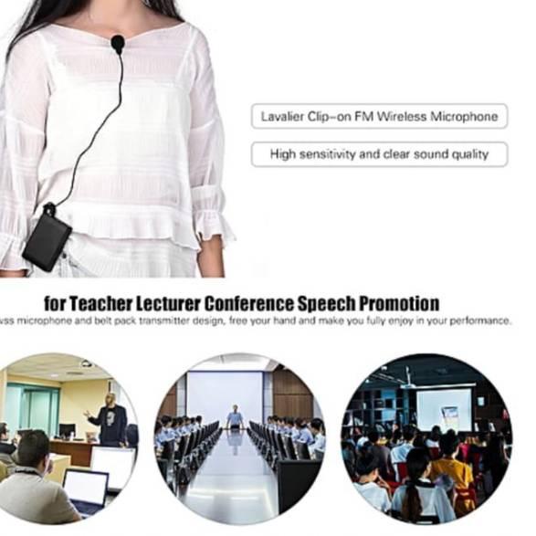 Kekinian Mic jepit wireless clip on  / microphone wireless ceramah pidato / mic microfon jepit dibaj