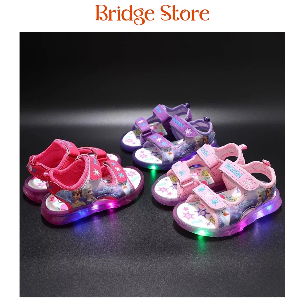 Sepatu  SANDAL Anak Perempuan LED IMPORT Model Terbaru FROZEN 006