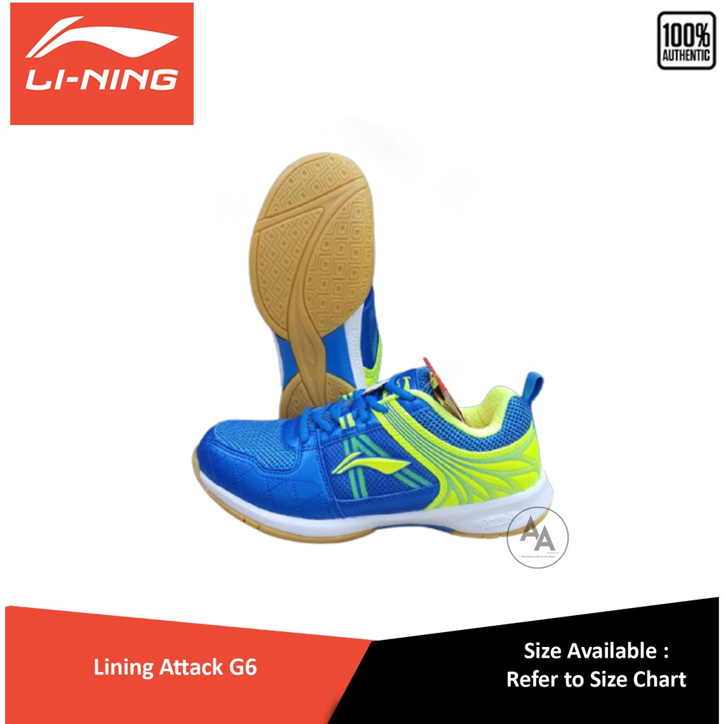 SEPATU BADMINTON LINING ATTACK G6 G 6 Li NING SHOES