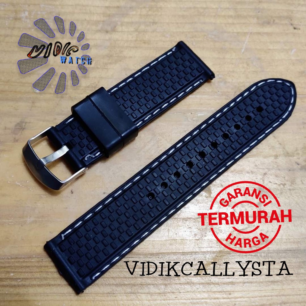 Tali jam tangan Rubber karet Watch strap Rubber 22mm B111 22 MM