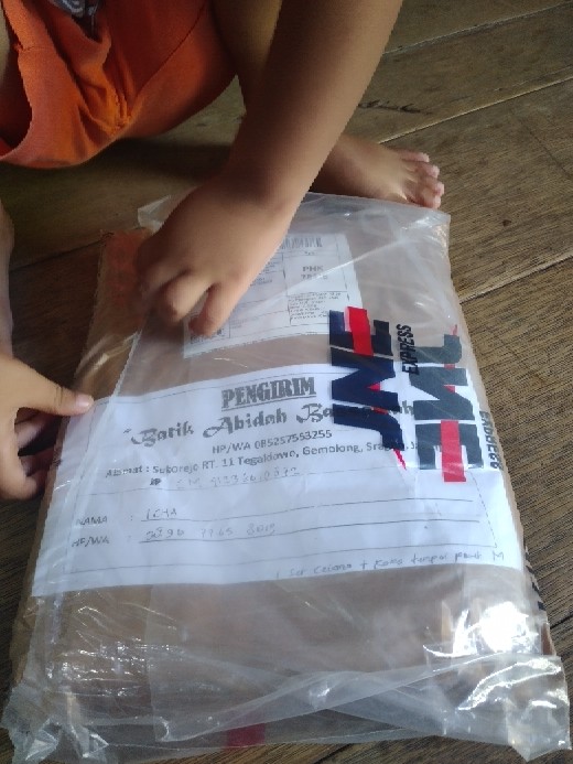 Batik Solo Modern Set Celana Sarung Dan Koko Tumpal Putih