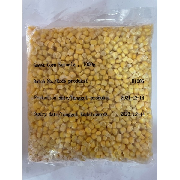 

jagung manis pipil beku frozen 1kg