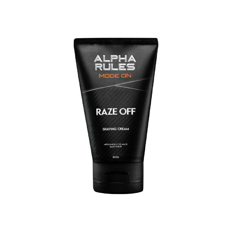 ALPHA RULES RAZE OFF 100ml SHAVING CREAM male cleaner alpharules cukur pembersih muka jenggot brewok