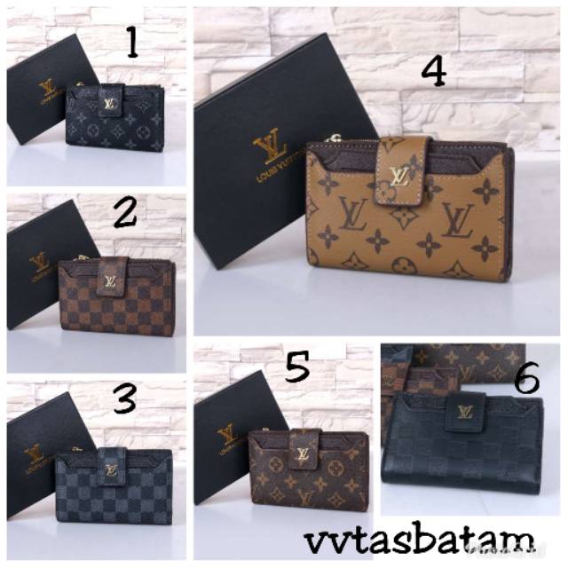 Dompet lv L101 L601 sx1002 dompet lipat free box Shopee Indonesia