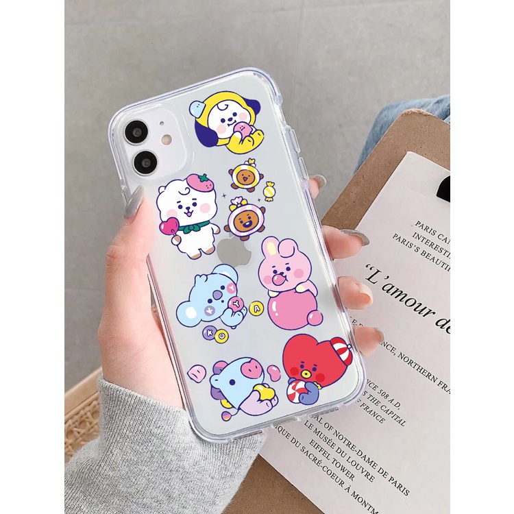 Case JELLY BT21 BTS  SAMSUNG C5 C7 C9 Pro Grand Neo 2 Prime J1 Ace Mini J2 J3 Pro Core 2016