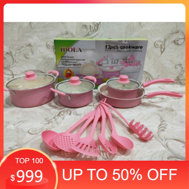 Ready Stock Panci Set 13Pcs Cookware Idola / Cookware Set Idola